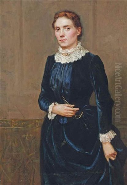 Portrait Of The Artist's Sister, Catherine Oil Painting by William Stewart MacGeorge