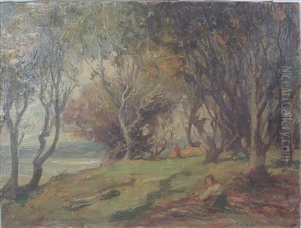 Woodland On The Solway Oil Painting by William Stewart MacGeorge