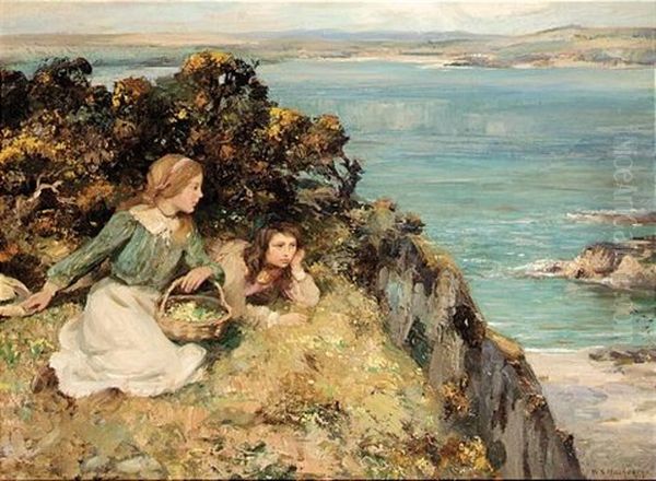 On The Cliff Top Oil Painting by William Stewart MacGeorge