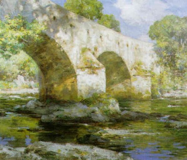 The Bridge, East Lothian Oil Painting by William Stewart MacGeorge