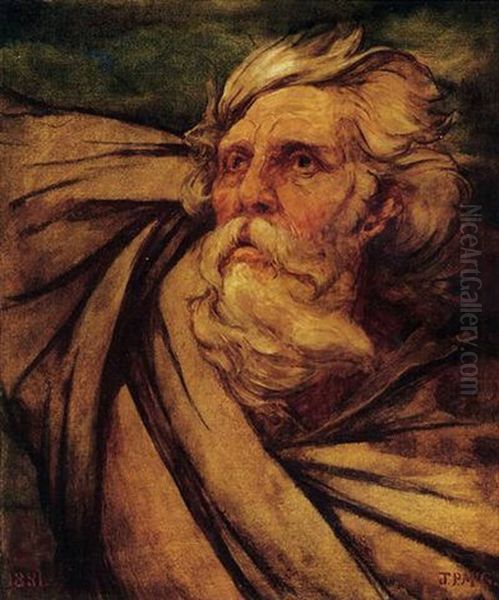 King Lear In The Storm Oil Painting by James Pittendrigh Macgillivray