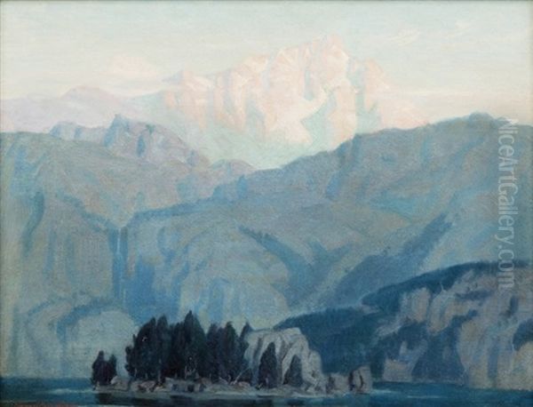 Dawn On The Peak Oil Painting by Norwood Hodge Macgilvary