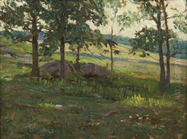 Wooded Landscape Oil Painting by Norwood Hodge Macgilvary