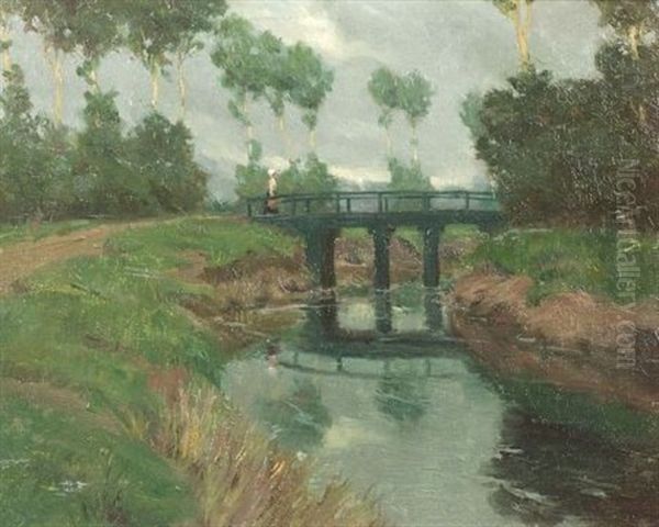 On The Footbridge by Norwood Hodge Macgilvary