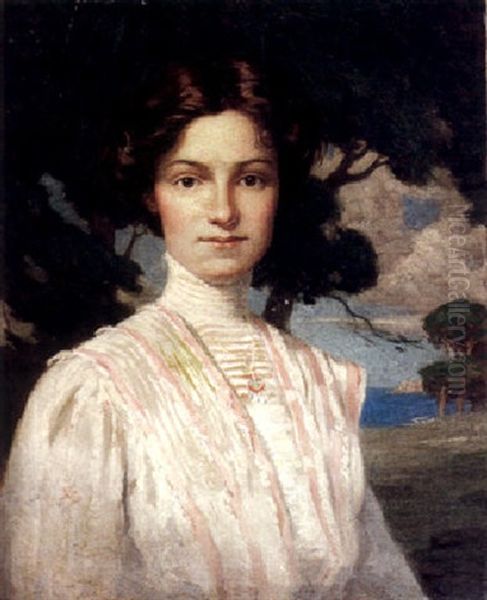 Portrait Of A Lady Oil Painting by Norwood Hodge Macgilvary