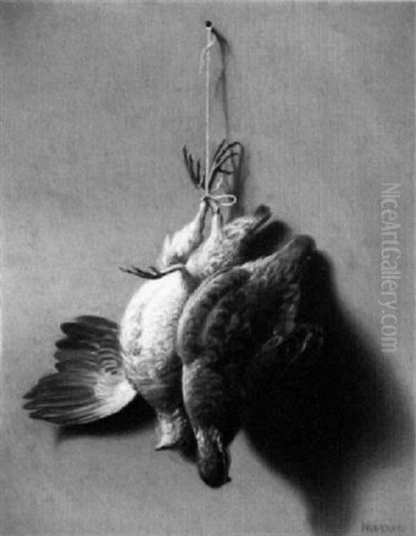 Hanging Game Birds Oil Painting by William H. Machen