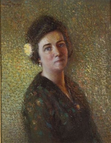 Portrait Of A Woman Oil Painting by Edwin Murray Mackay