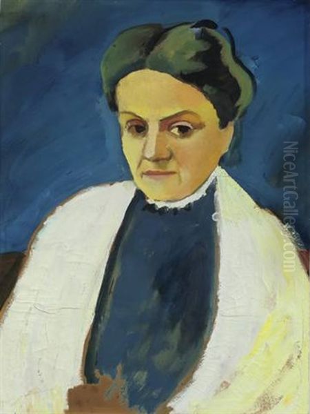 Portratstudie Sofie Gerhardt Oil Painting by August Macke