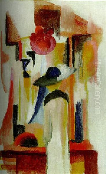 Helles Schaufenster Oil Painting by August Macke