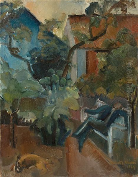 Im Garten Oil Painting by Helmuth Macke