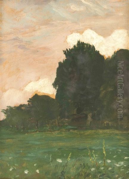 Abendstimmung Oil Painting by Fritz Mackensen