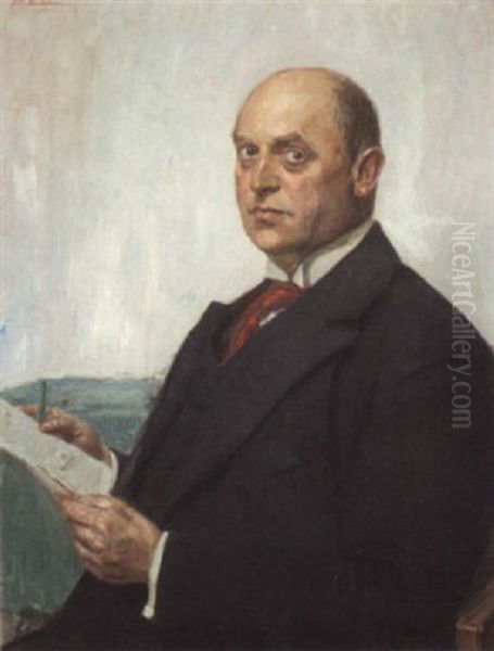 Portrait Eines Worpsweder Herrn by Fritz Mackensen