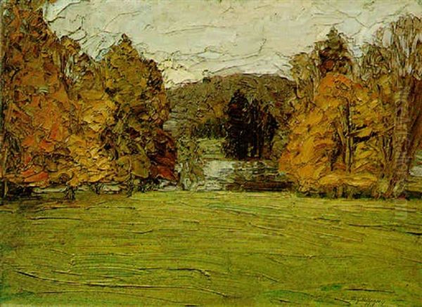 Herbstpark Oil Painting by Fritz Mackensen