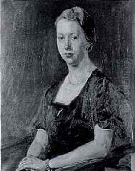 Portrait Of The Artist's Niece by Fritz Mackensen