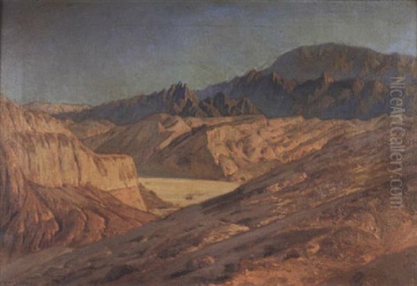 Panoramic Mountainous Landscape Oil Painting by Roderick Dempster Mackenzie