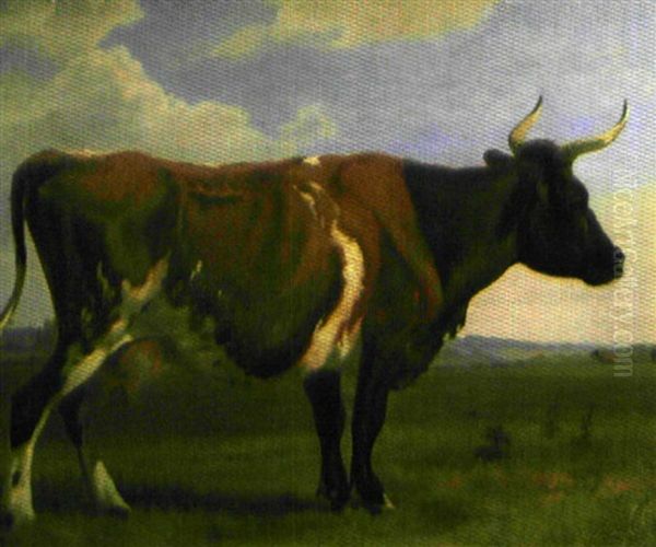 Vache Oil Painting by Adolf Heinrich Mackeprang