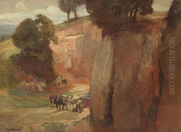 The Sandstone Quarry Oil Painting by Charles Hodge Mackie