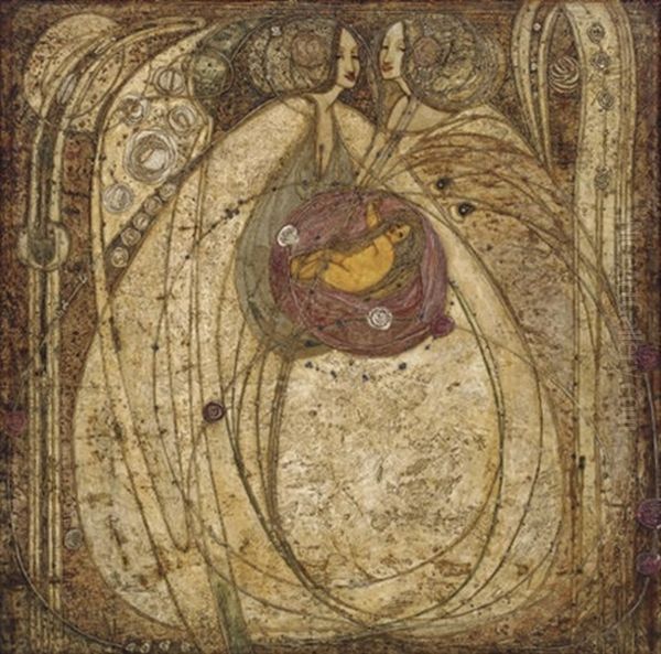 The Heart Of The Rose Oil Painting by Margaret MacDonald Mackintosh