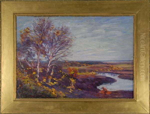 Marsh Landscape Oil Painting by Dodge Macknight