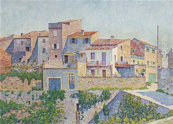 View Of A Southern Town Oil Painting by Siegfried Mackowsky