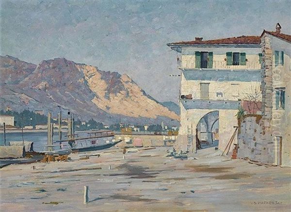 Cagnes Sur Mer Oil Painting by Siegfried Mackowsky