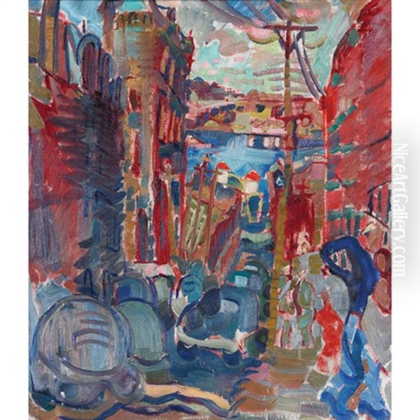 St. John Harbour, New Brunswick Oil Painting by Pegi Nicol Macleod