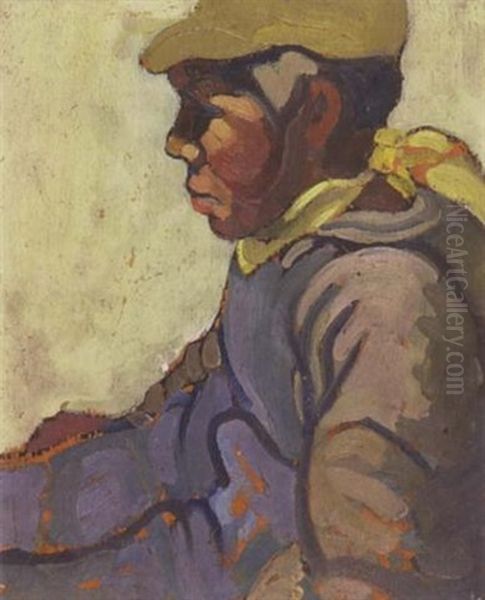 Indian Boy Oil Painting by Pegi Nicol Macleod