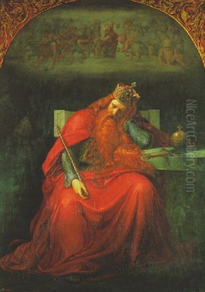 The Dream Of Charlemagne Oil Painting by Daniel Maclise