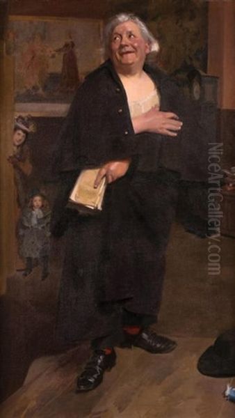 La Raseur, (monsieur Cardin) Oil Painting by Frederick William MacMonnies