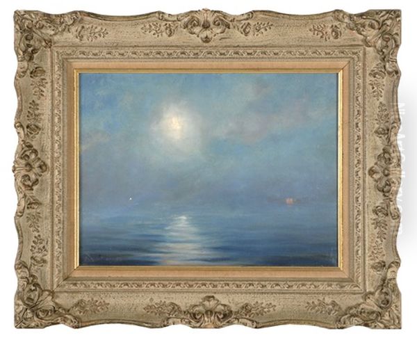 Moonlit Seascape Oil Painting by Mary Louise Fairchild MacMonnies