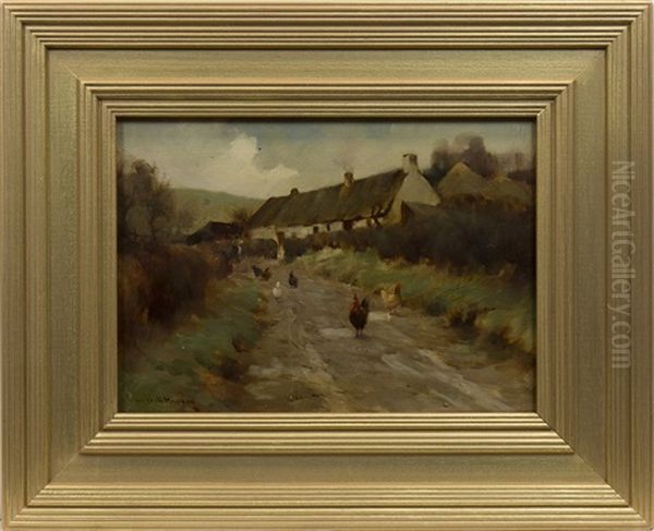 The Cottage Path Oil Painting by Robert Russell Macnee