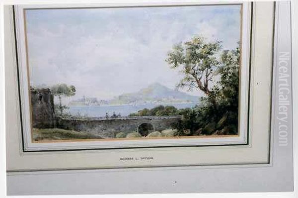 View On The Island Of Rhodes Oil Painting by George Louis Berg