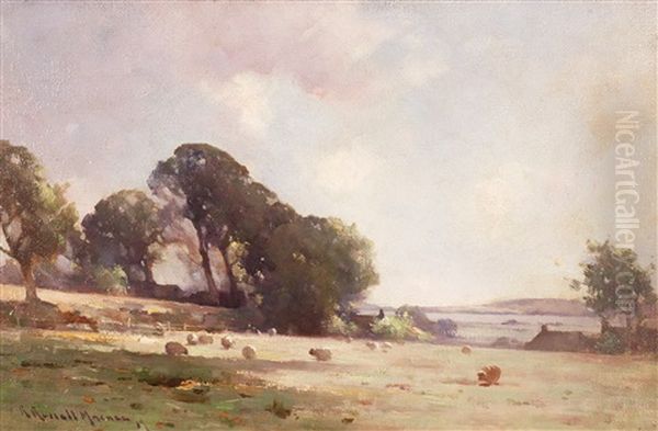 Pastoral Oil Painting by Robert Russell Macnee