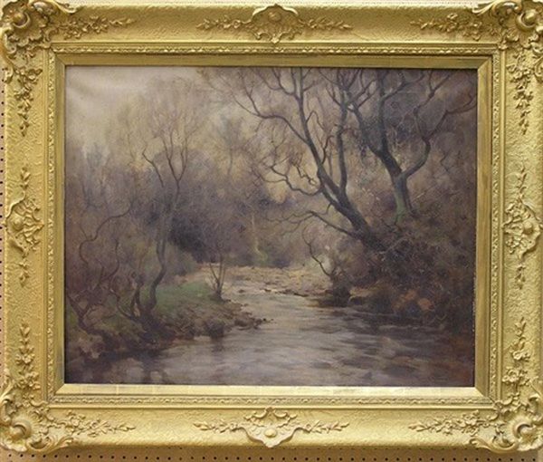 Quiet Stream Oil Painting by Robert Russell Macnee