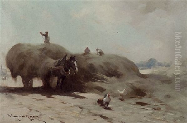 Building The Haystack Oil Painting by Robert Russell Macnee