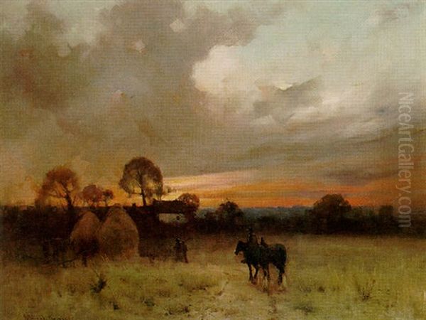 Returning Home At Dusk by Robert Russell Macnee