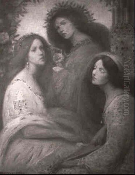 Three Muses Oil Painting by Mary Lizzie Macomber