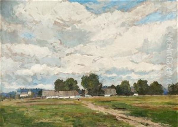 Landscape With A Village by Gustav Macoun