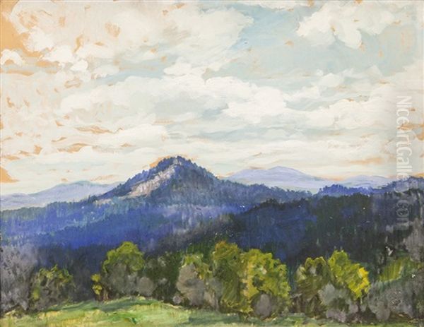 Krajina Oil Painting by Gustav Macoun