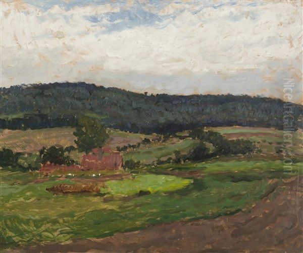 Landscape With Building by Gustav Macoun