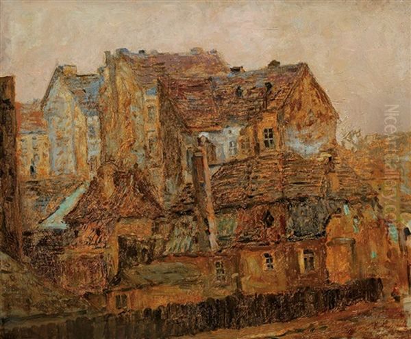 Stara Praha Oil Painting by Gustav Macoun