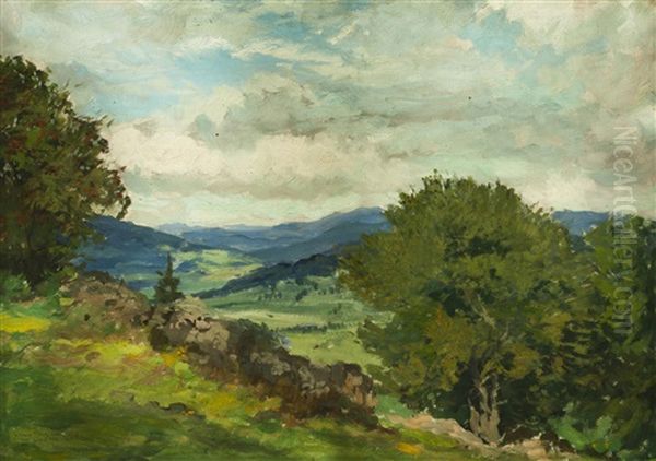 Berglandschaft Oil Painting by Gustav Macoun