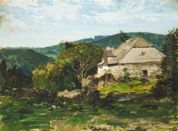 Stillseifenbach Im Bohmerwald Oil Painting by Gustav Macoun