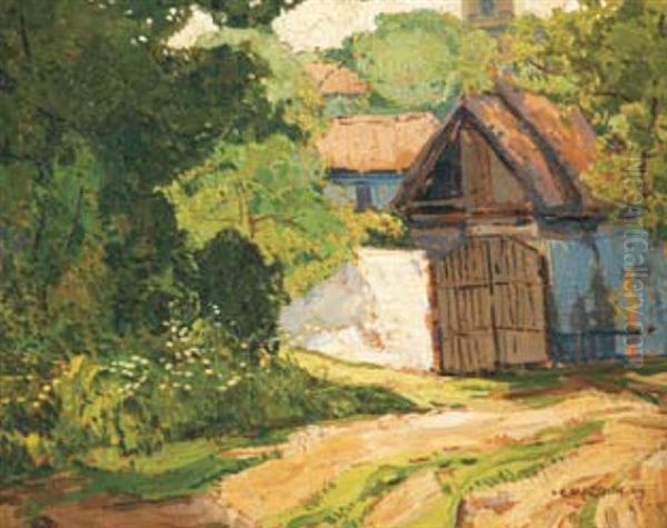 Ze Sobotky Oil Painting by Gustav Macoun