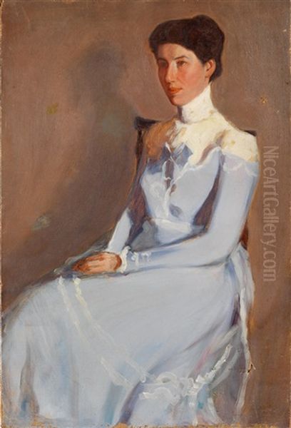 Portrait Of The Artist's Wife by Elmer Livingston Macrae