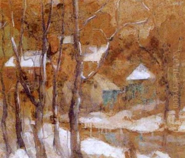 Winter Shadows Oil Painting by Elmer Livingston Macrae