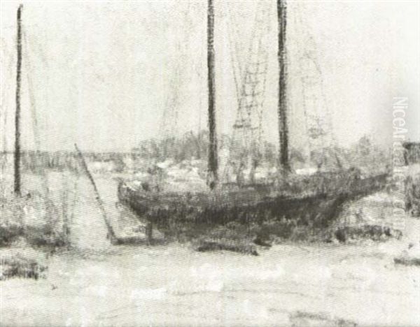 Shipyard, Cos Cob by Elmer Livingston Macrae