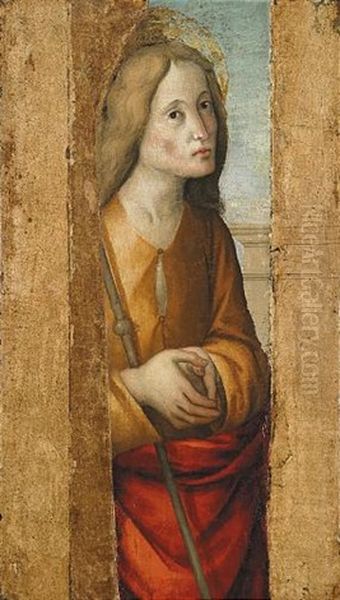 Figura Di Santo Oil Painting by  Macrino d'Alba