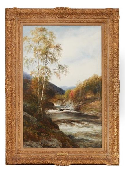 A Highland River Oil Painting by John MacWhirter