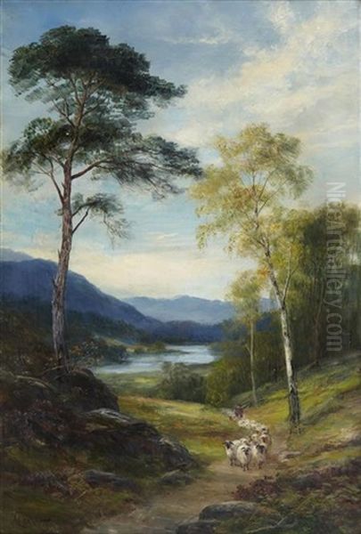 A Highland Glen, Inverness-shire Oil Painting by John MacWhirter